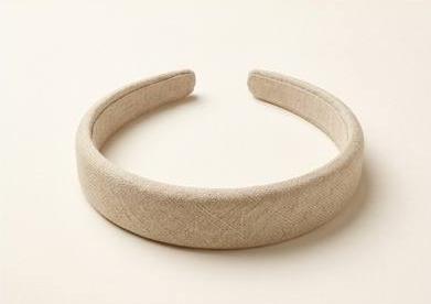 Bandeau en lin beige Mus Accessoires
